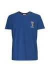 T-shirt a maniche corte in cotone piquet con logo colorato