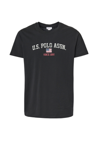 T-shirt girocollo in cotone con stampa frontale U.S. POLO ASSN.