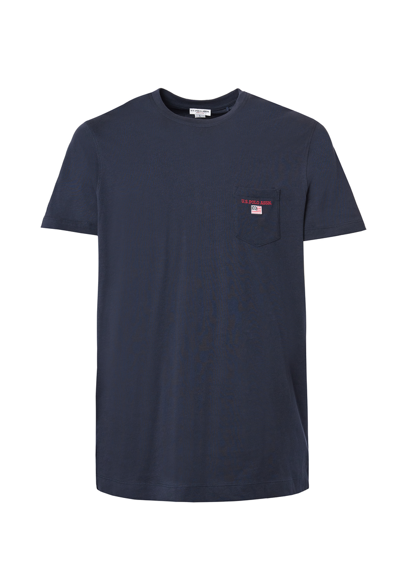 T-shirt a maniche corte in cotone con taschino sul petto