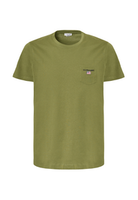 T-shirt a maniche corte in cotone con taschino sul petto