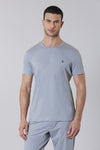 T-shirt a maniche corte in jersey stretch premium quality con logo