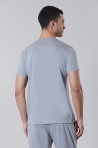 T-shirt a maniche corte in jersey stretch premium quality con logo