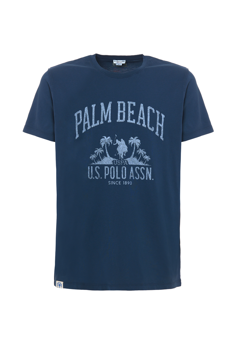 T-shirt a maniche corte in cotone con stampa frontale