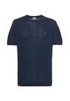 Maglia girocollo a maniche corte in cotone crepe