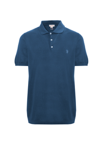 Polo a maniche corte in cotone crepe