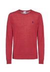 Maglia girocollo misto cotone e lino