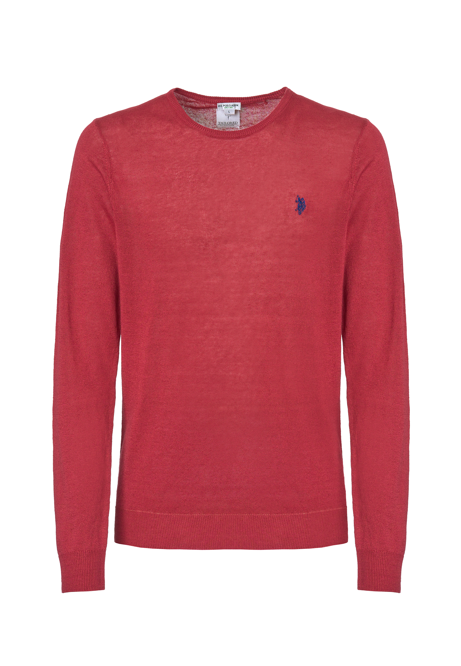 Maglia girocollo misto cotone e lino