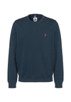Felpa girocollo in cotone con logo