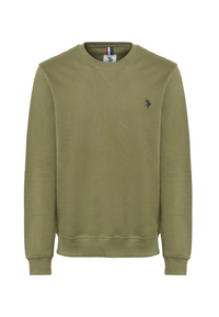 Felpa girocollo in cotone con logo