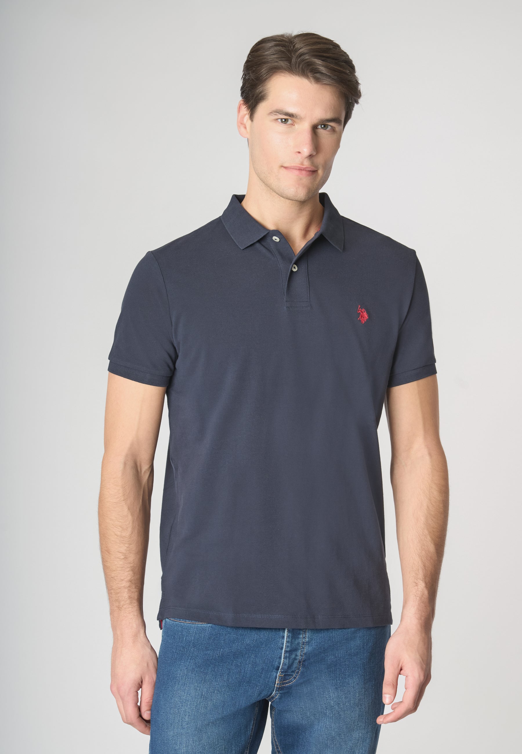 Polo shirt a maniche corte in cotone piquet