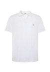 Polo shirt a maniche corte misto cotone e lino con logo