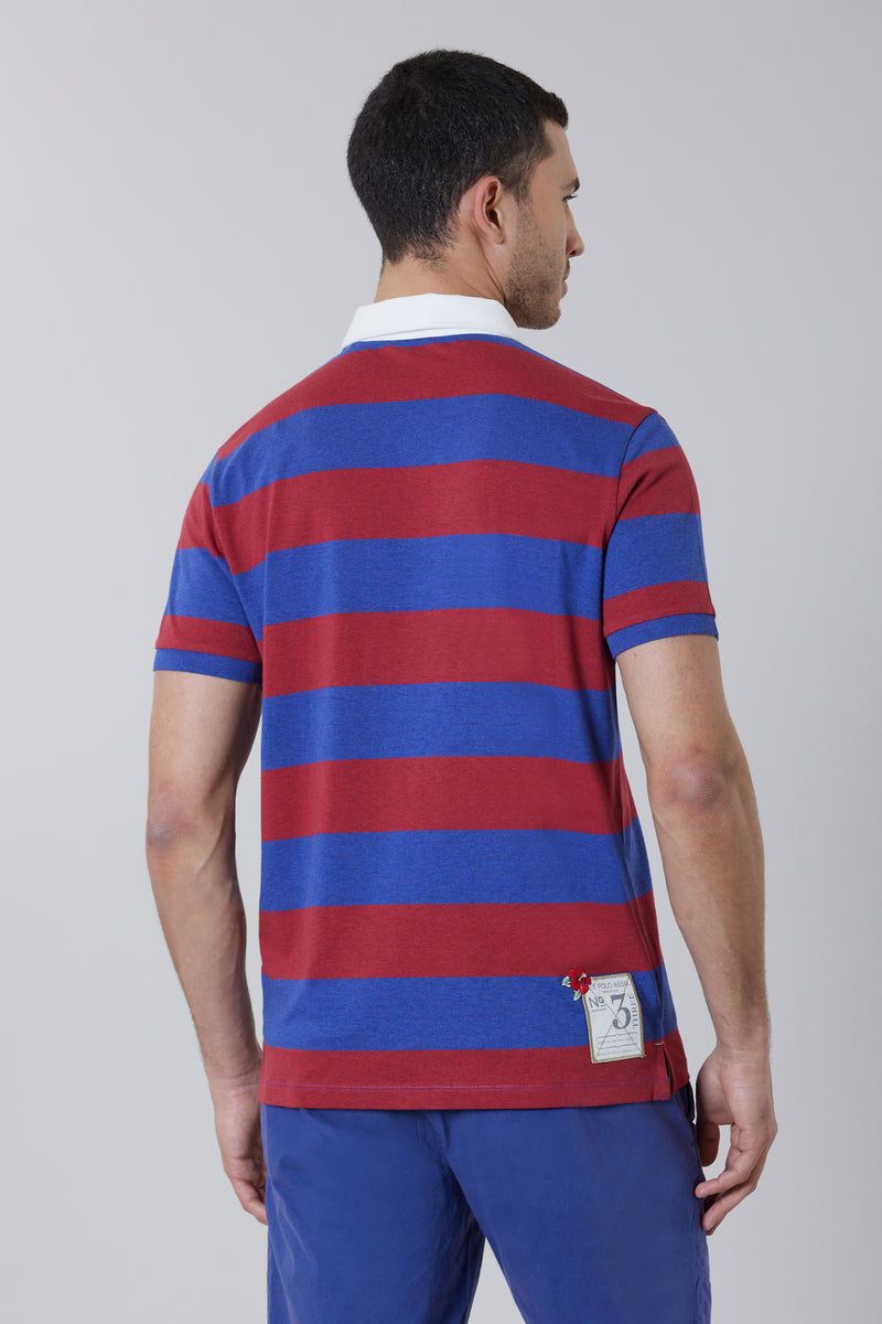 Polo shirt da uomo a maniche corte a righe