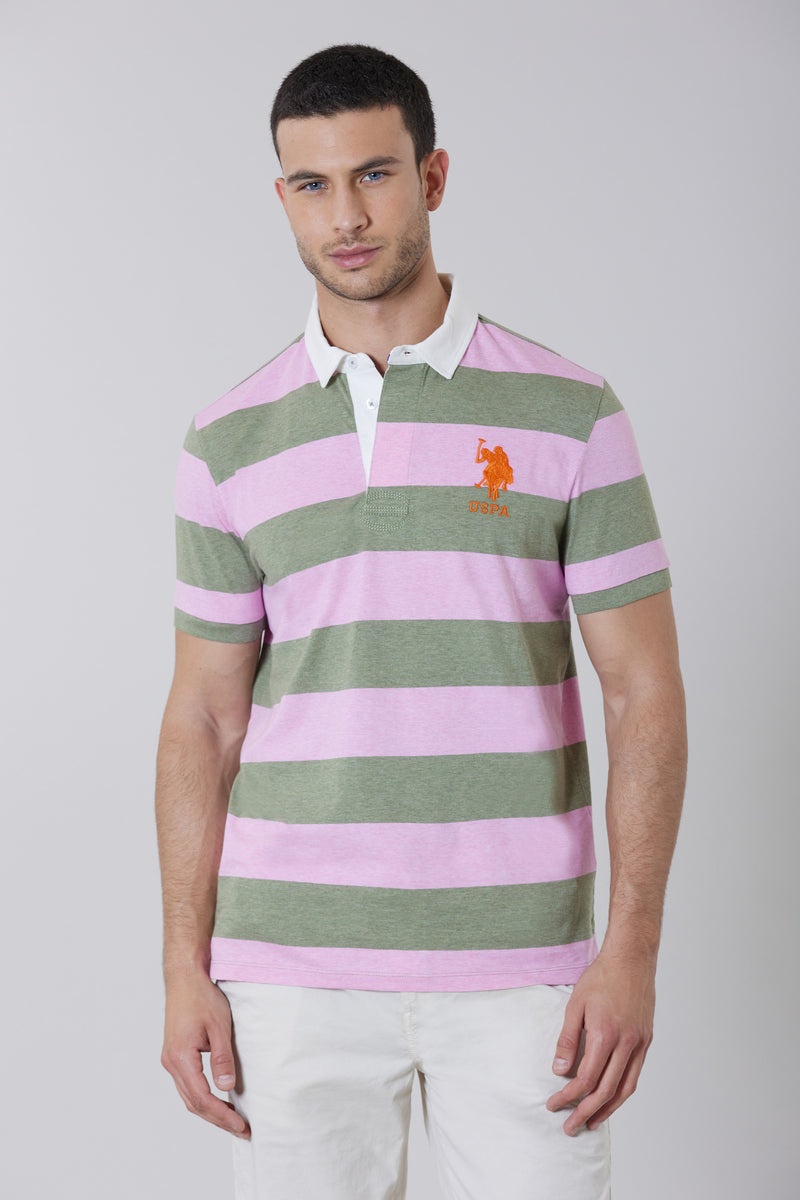 Polo shirt da uomo a maniche corte a righe