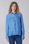 Camicia in tencel morbido tessuto tencel