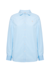 Camicia a righe in misto cotone popeline