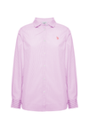 Camicia a righe in misto cotone popeline