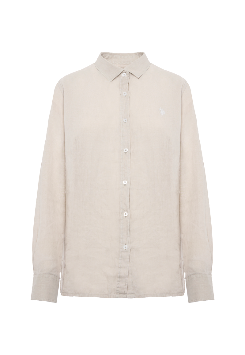 Camicia in lino overdyed
