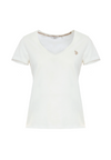 T-shirt con scollo a V a maniche corte in cotone light jersey.