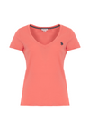 T-shirt con scollo a V a maniche corte in cotone light jersey.