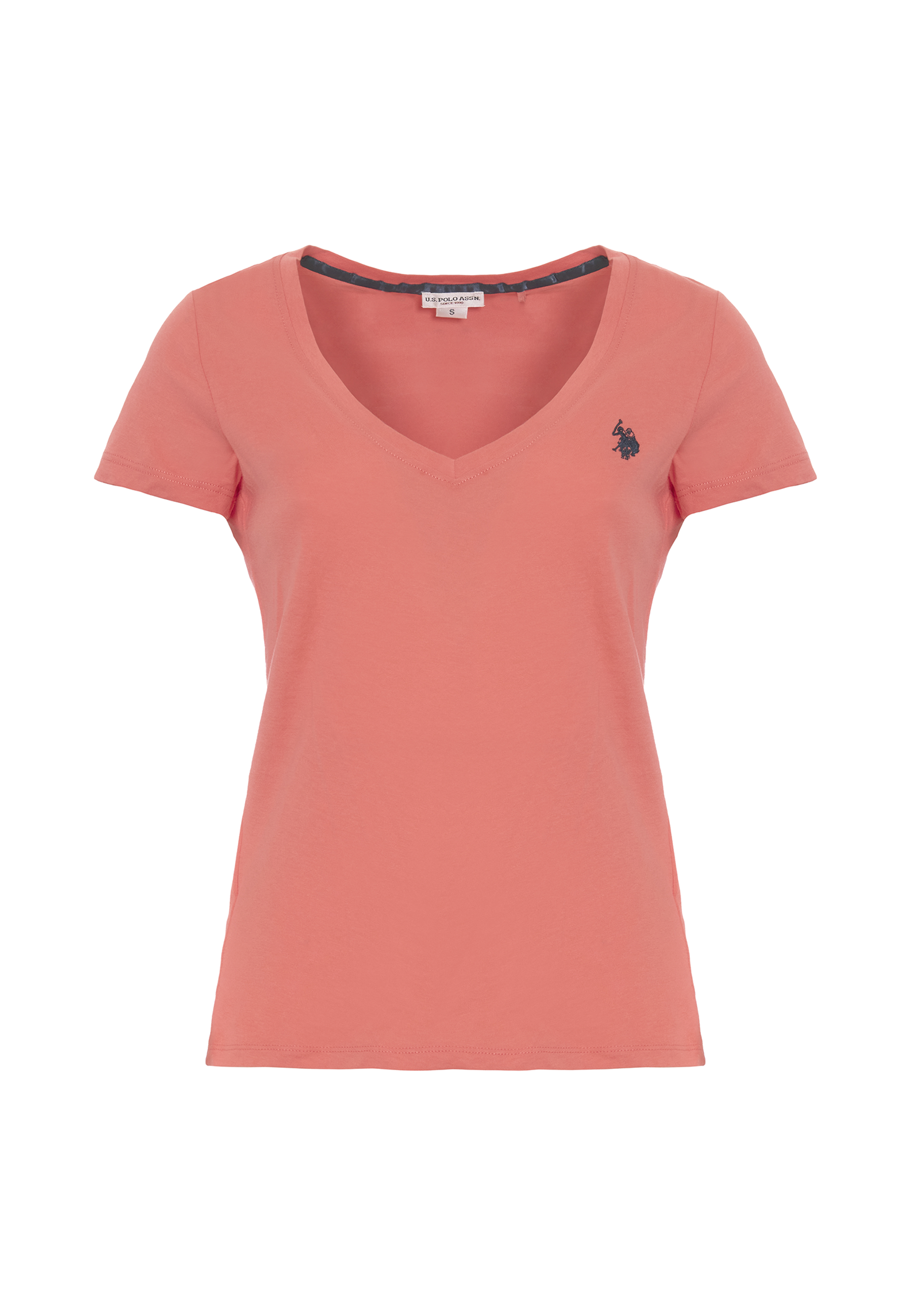 T-shirt con scollo a V a maniche corte in cotone light jersey.