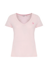 T-shirt con scollo a V a maniche corte in cotone light jersey.