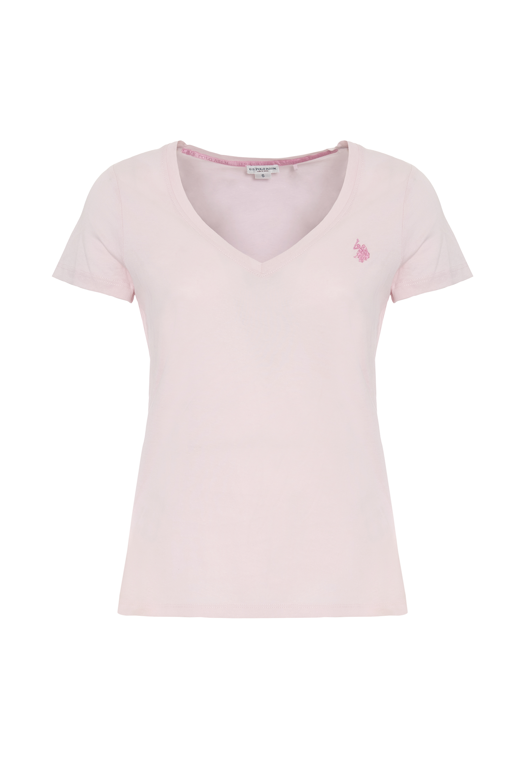 T-shirt con scollo a V a maniche corte in cotone light jersey.
