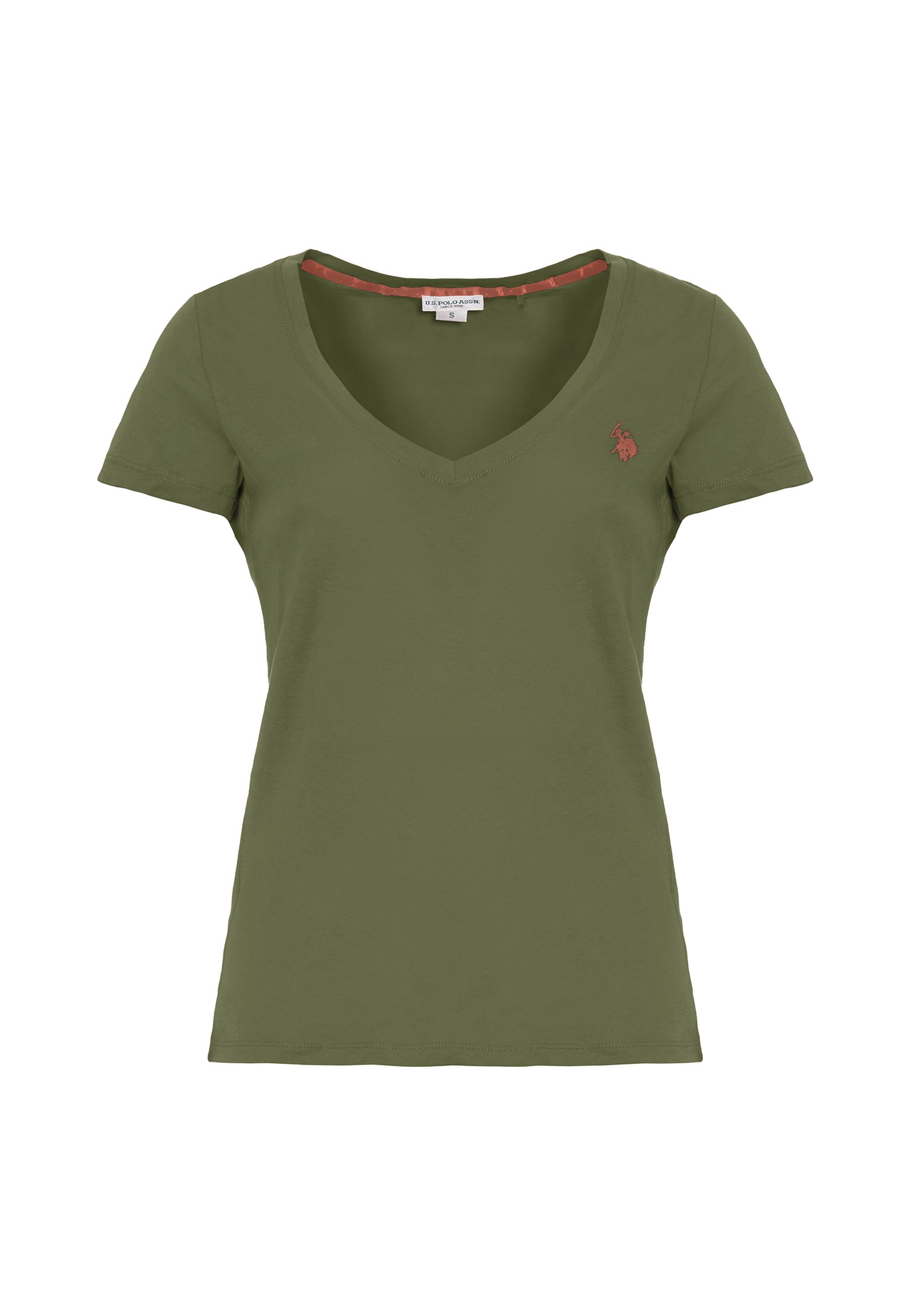 T-shirt con scollo a V a maniche corte in cotone light jersey.