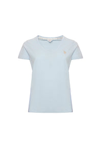 T-shirt con scollo a V a maniche corte in cotone light jersey.