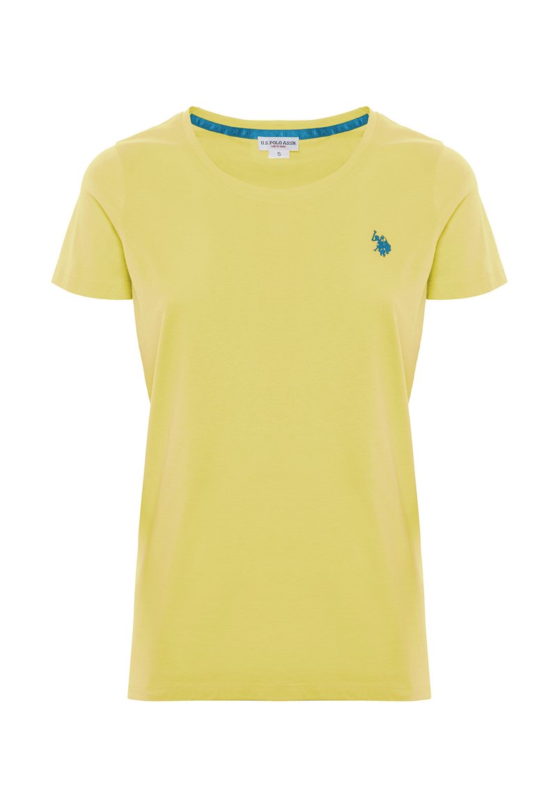 T-shirt girocollo a maniche corte in cotone light jersey