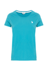 T-shirt girocollo a maniche corte in cotone light jersey