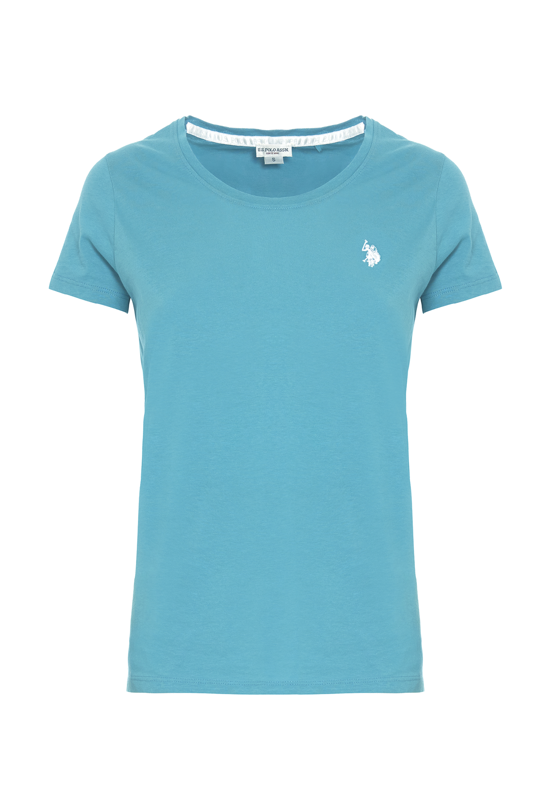 T-shirt girocollo a maniche corte in cotone light jersey