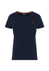 T-shirt girocollo a maniche corte in cotone light jersey