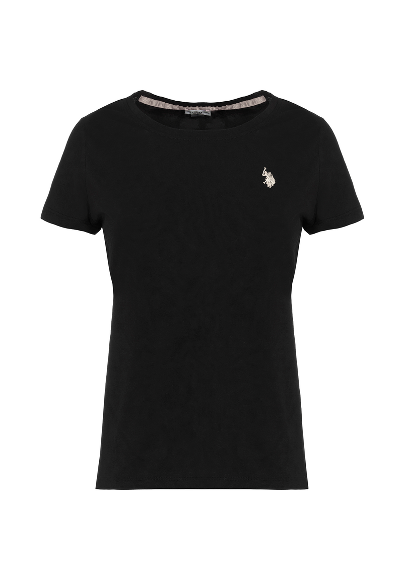 T-shirt girocollo a maniche corte in cotone light jersey