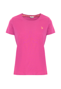 T-shirt girocollo a maniche corte in cotone light jersey