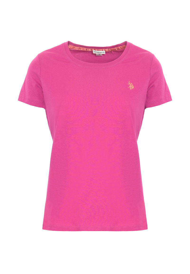 T-shirt girocollo a maniche corte in cotone light jersey