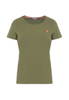T-shirt girocollo a maniche corte in cotone light jersey