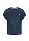 T-shirt girocollo smanicata in lino premium quality