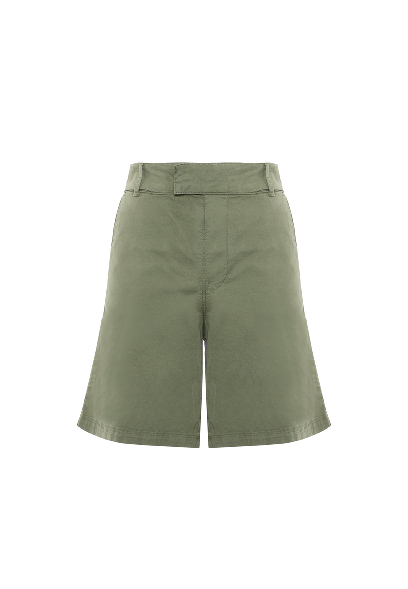 Pantalone corto in cotone gabardine
