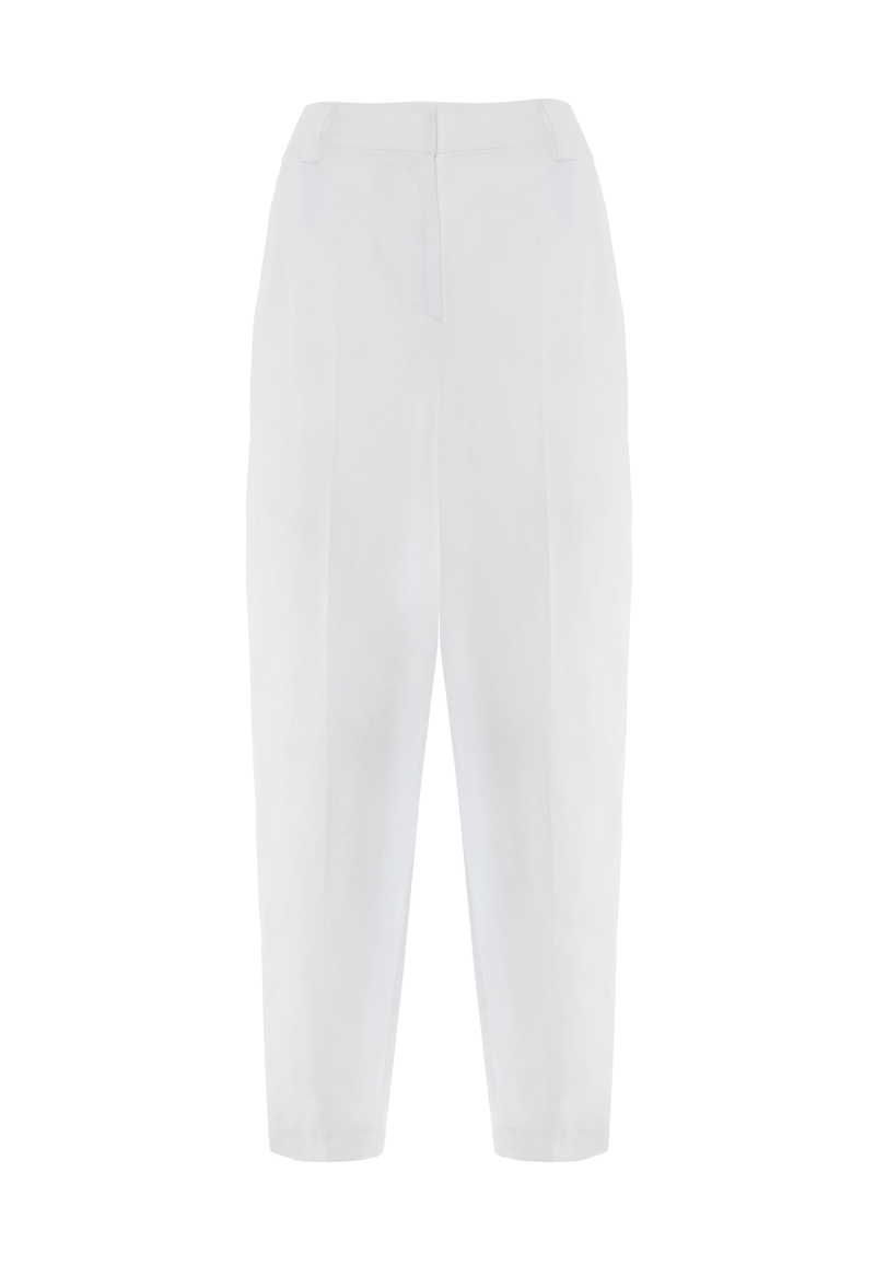 Pantalone in misto viscosa e lino