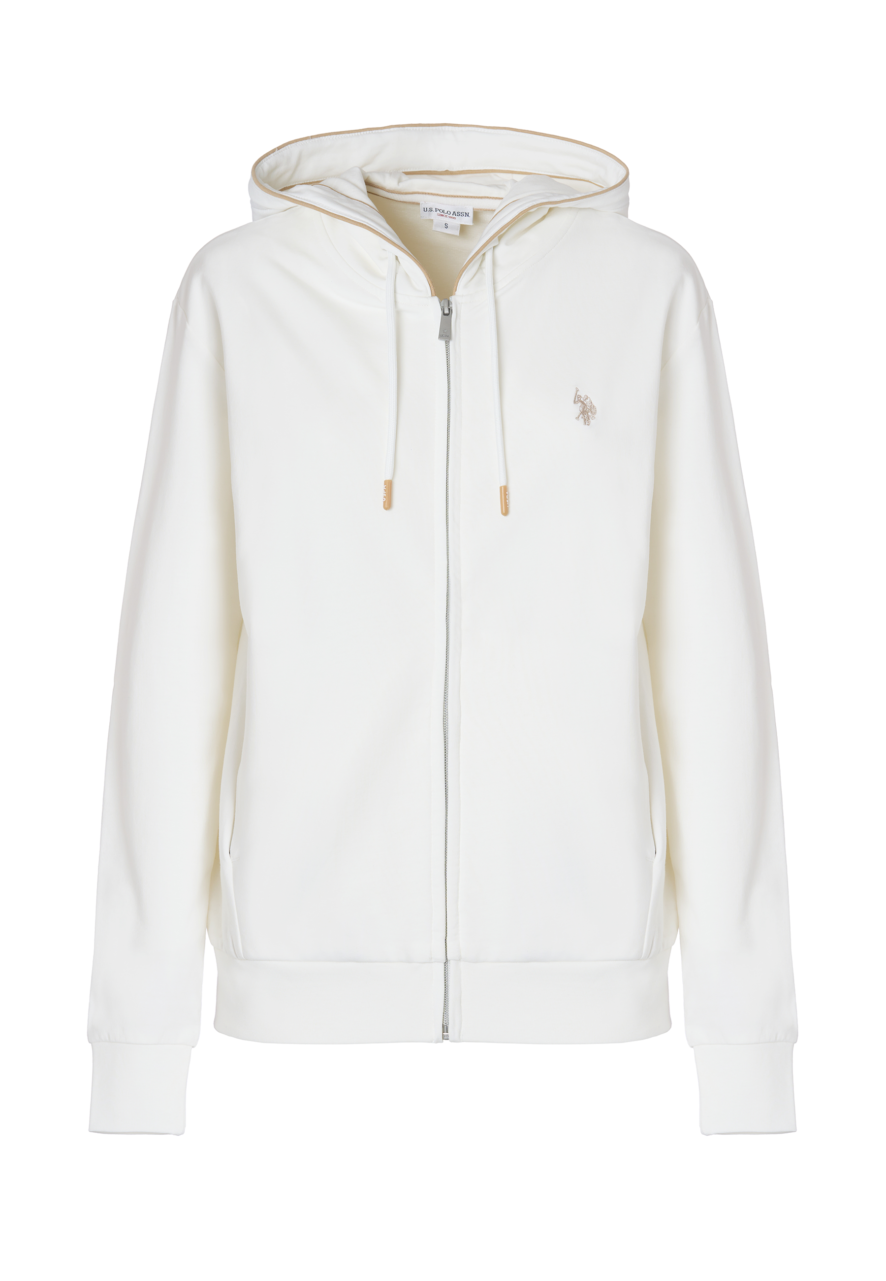 Felpa french terry con cappuccio in cotone light stretch