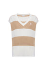 Gilet a costine con scollo a V in cotone