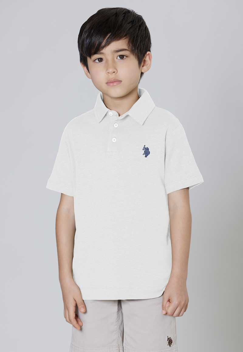 Polo a maniche corte in misto cotone e lino premium quality