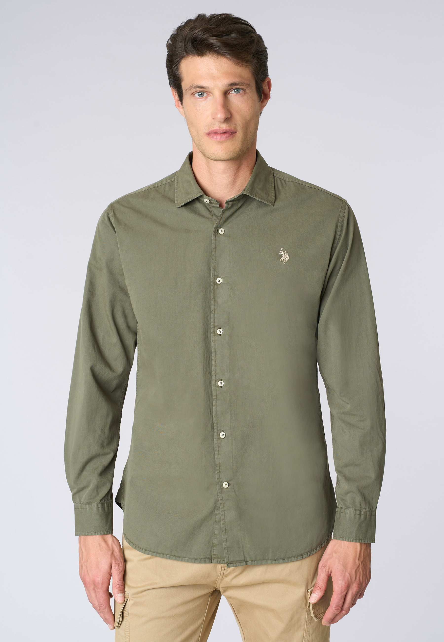 Camicia in cotone overdyed