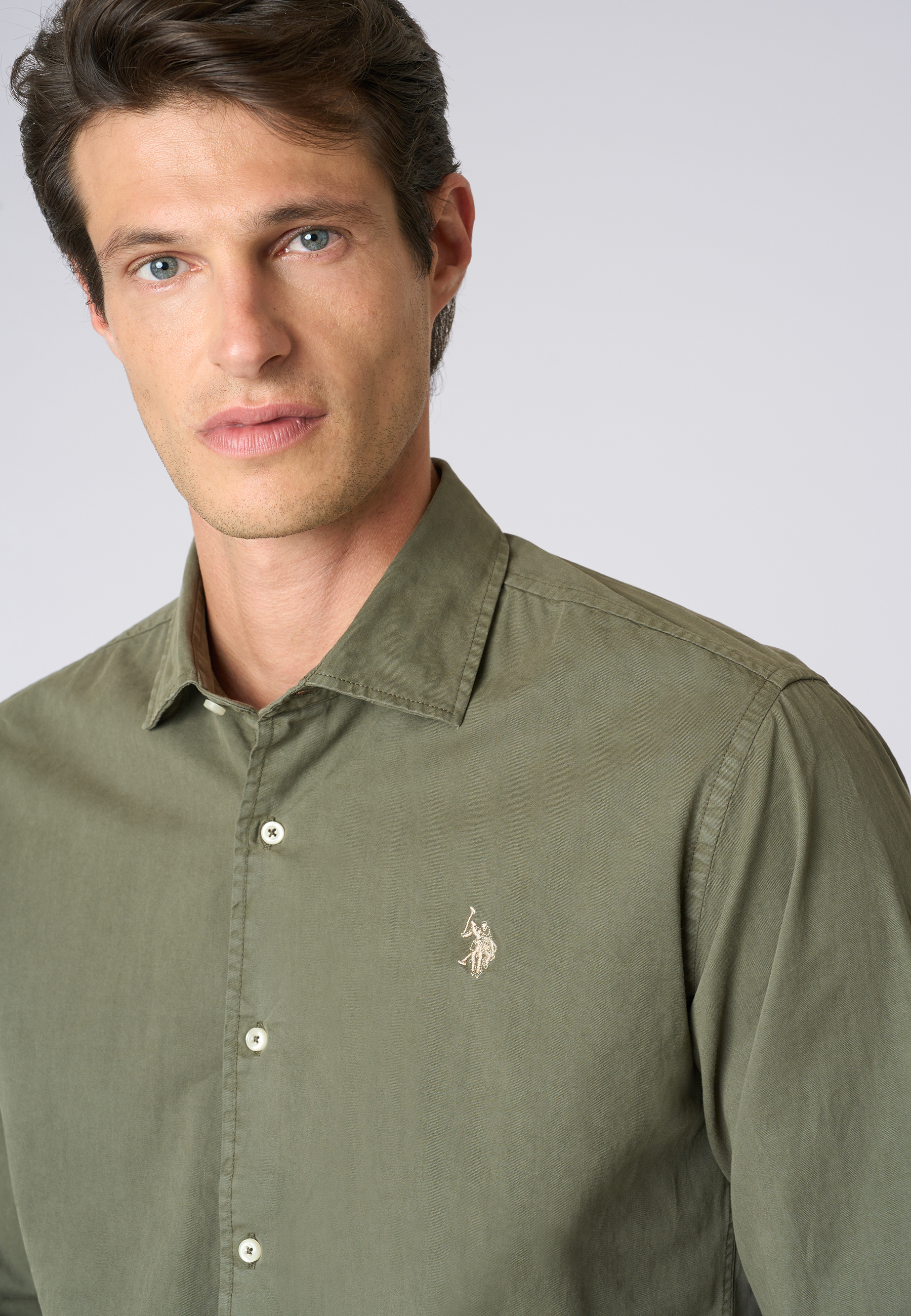 Camicia in cotone overdyed
