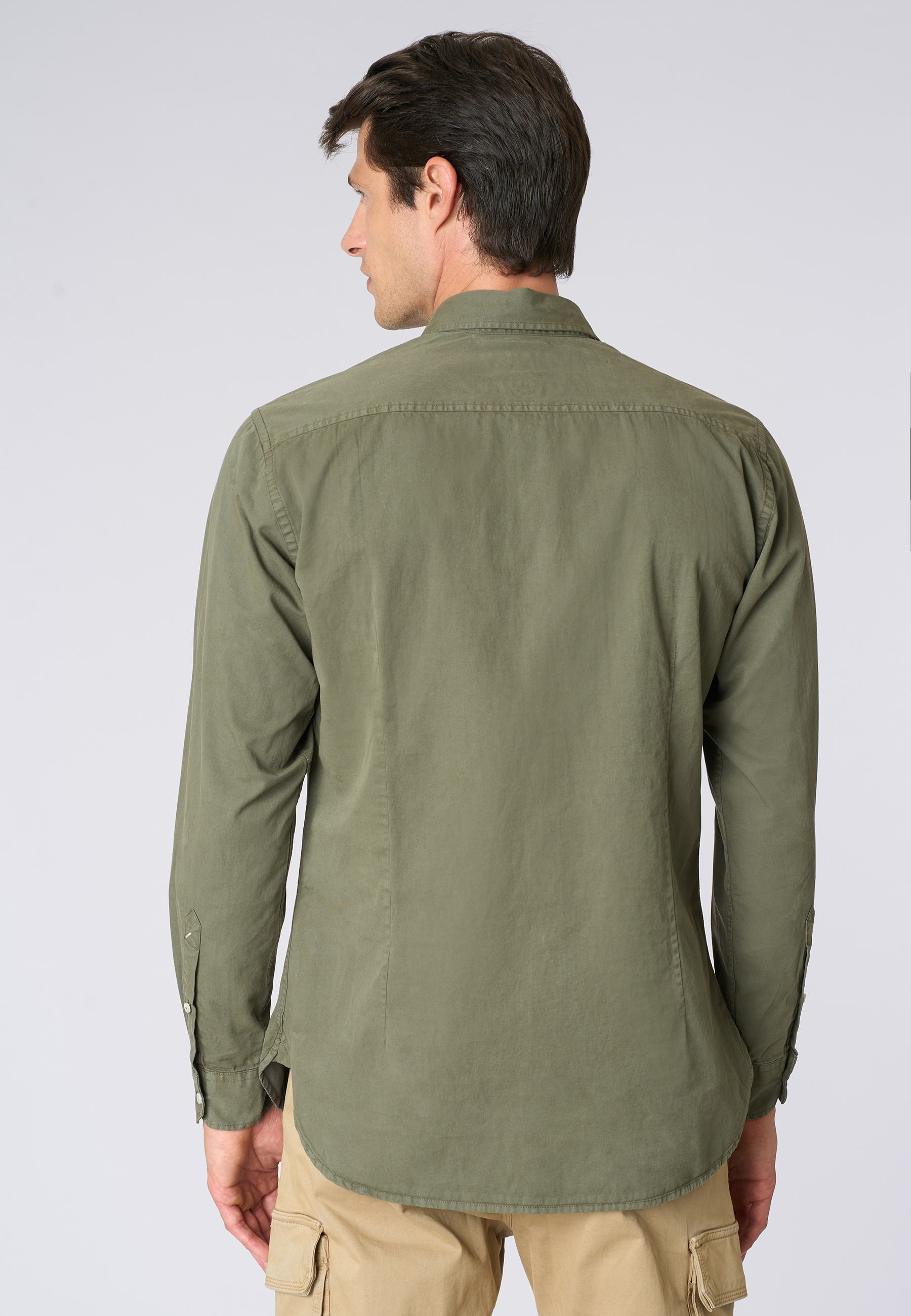 Camicia in cotone overdyed