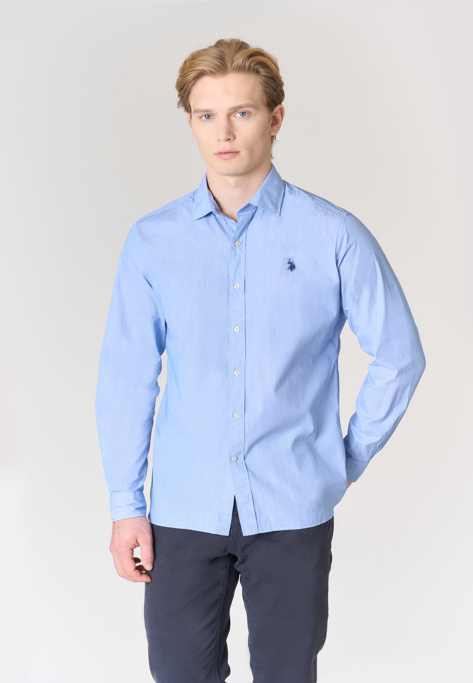 Camicia slim fit micro stripe