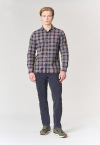 Camicia in cotone melange a quadri