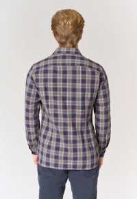 Camicia in cotone melange a quadri