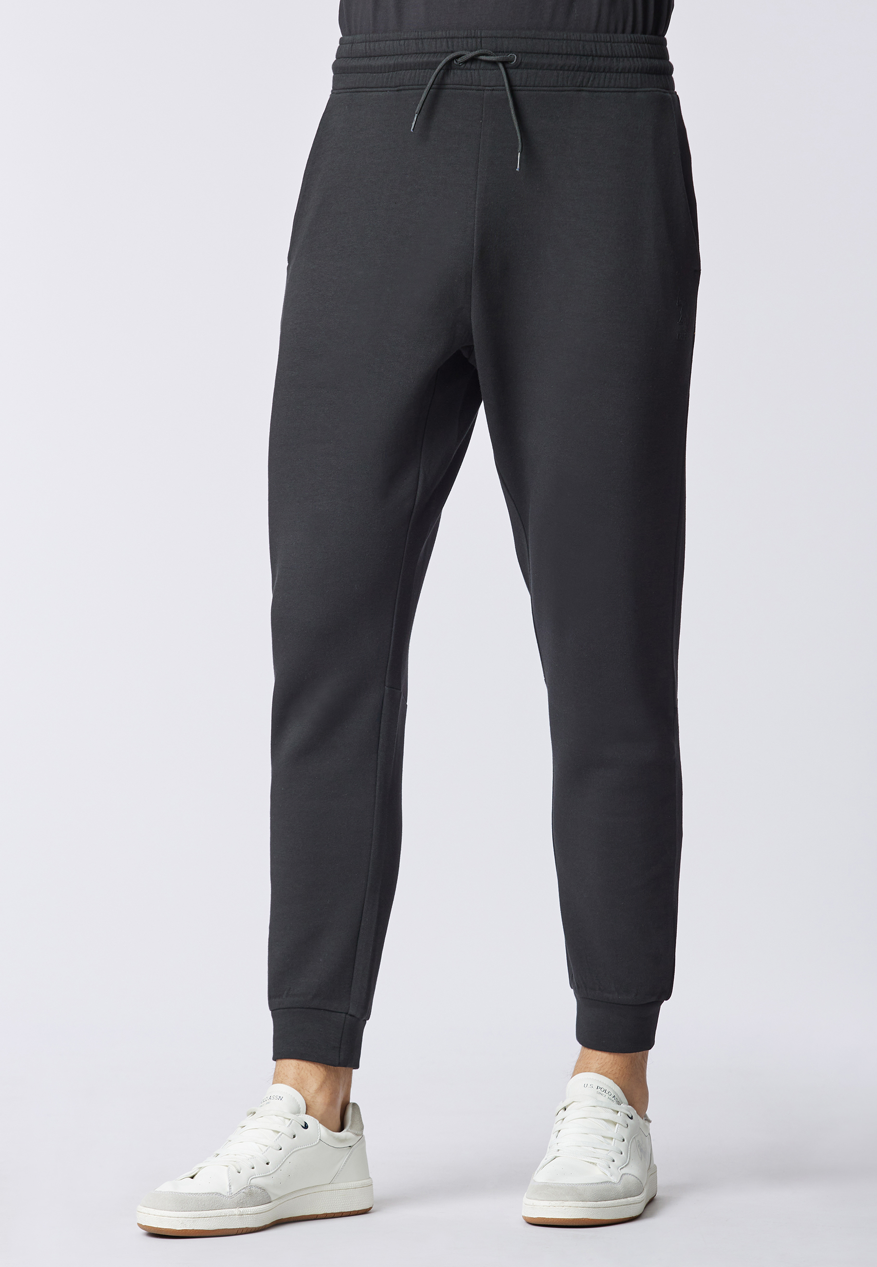 Pantalone sportivo in misto cotone e scuba fleece