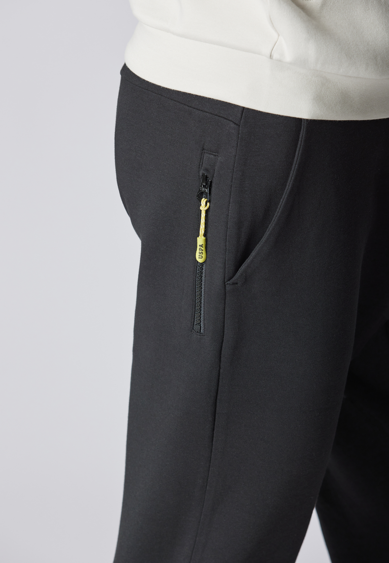 Pantalone sportivo in misto cotone e scuba fleece